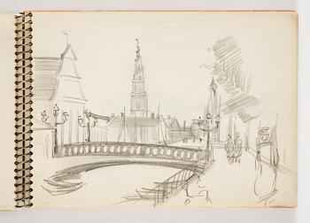 Lotte Laserstein, 4 skissböcker med blyertsteckningar.