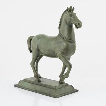 A patinated bronze sculpture after the Horses of Saint Mark.