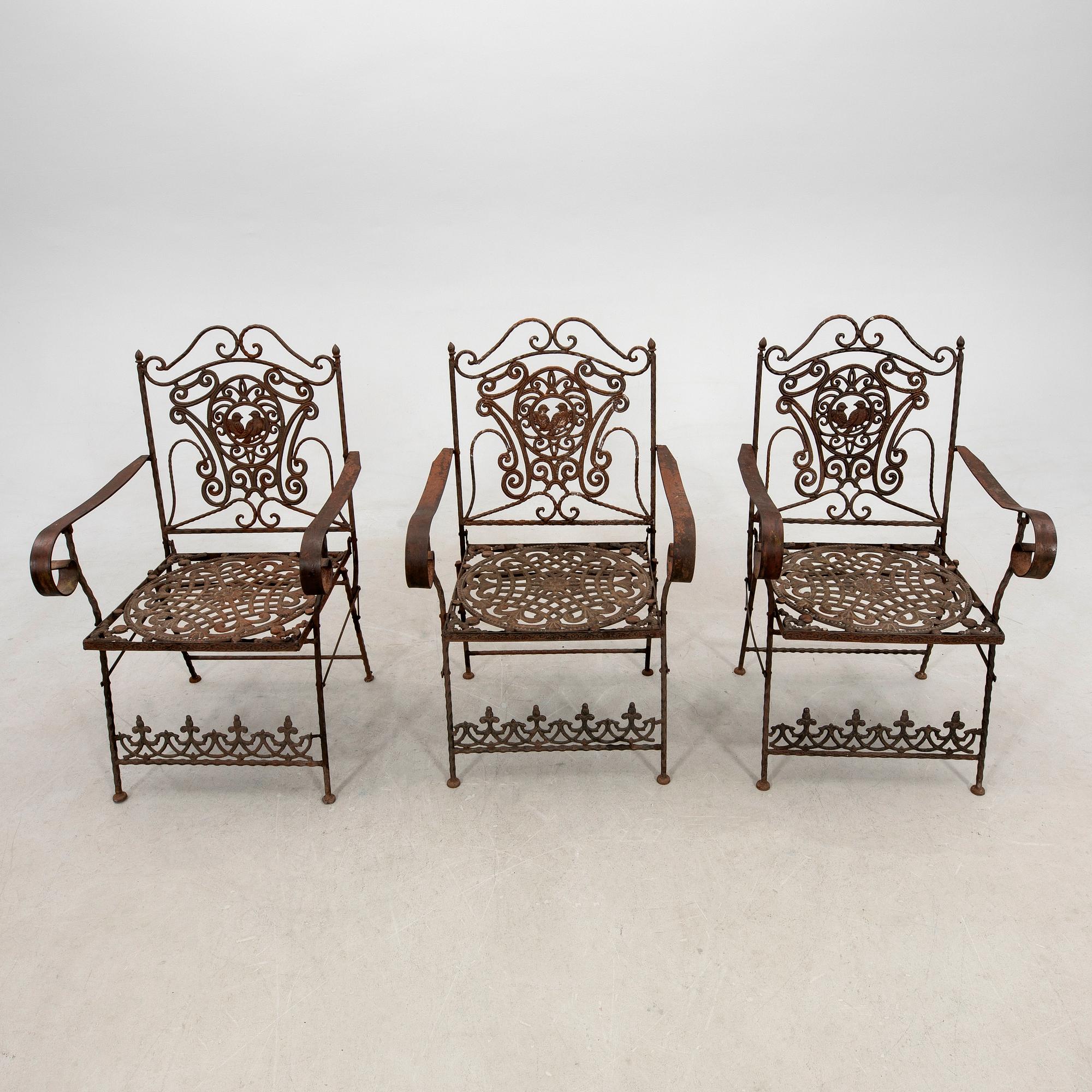 Garden Set, 7 Pieces, 20th Century.