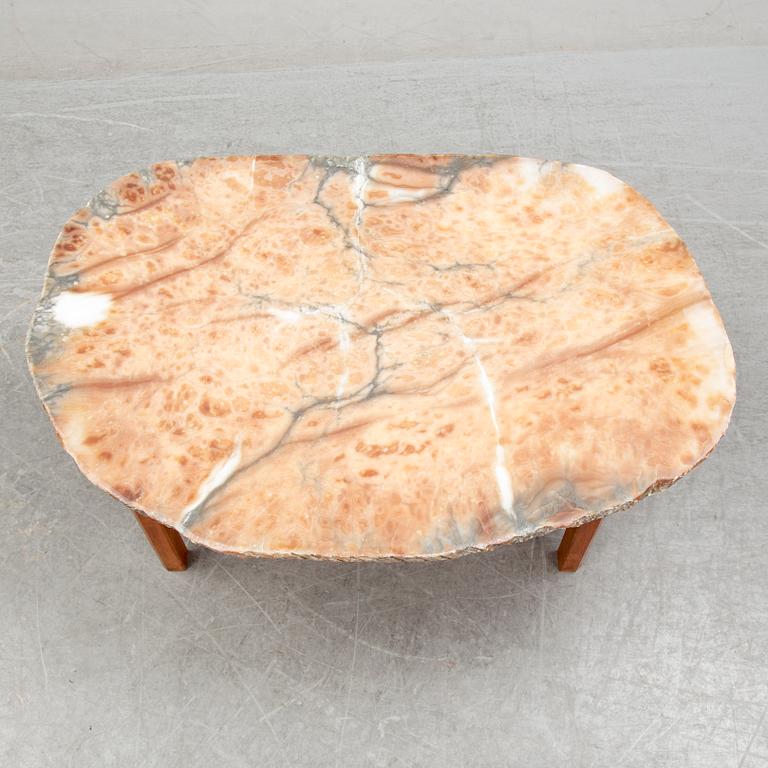 An agate top Swedish Modern coffee table, 1940's/50's.