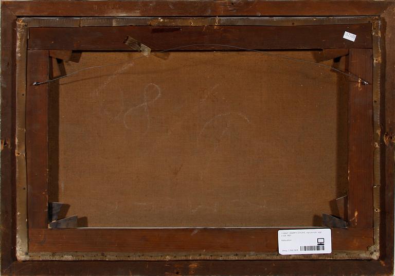 HARRY JAMES STICKS, olja på duk, England, sign o dat 1891.