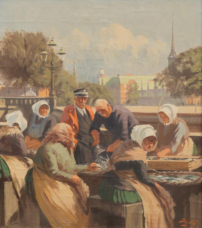 oil on canvas, signed.