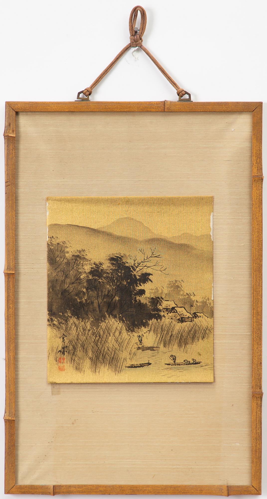 Unidentified artist, Riverscape, Japan, first part of the 1900s.