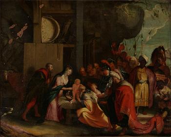 805. Peter Paul Rubens Hans efterföljd, Konungarnas tillbedjan.