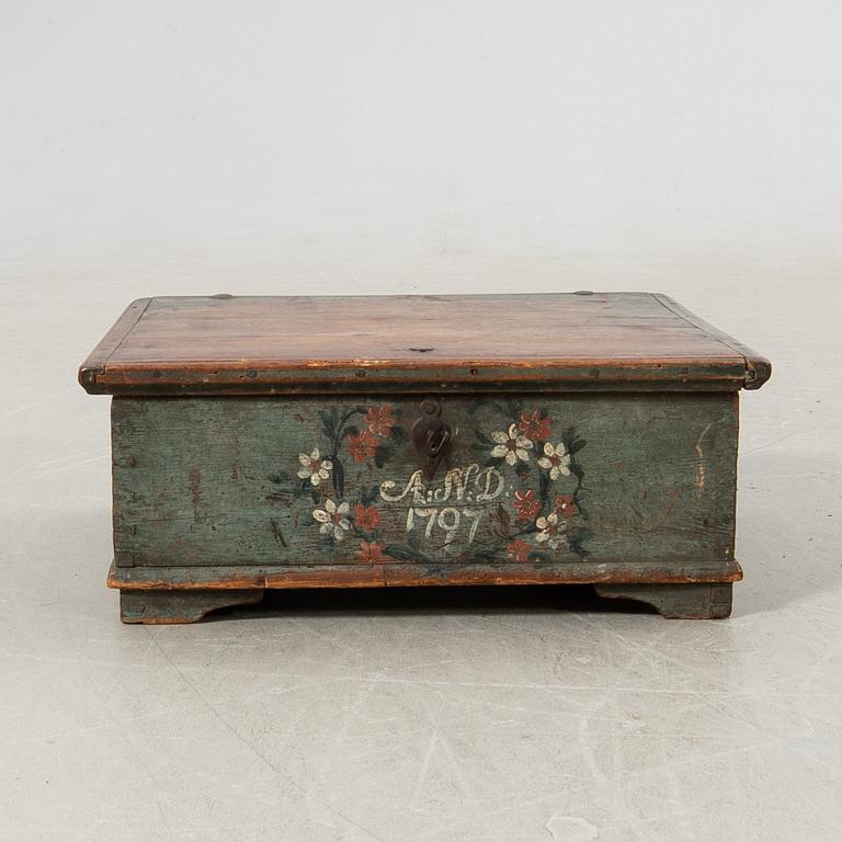 Traveling chest dated 1797.