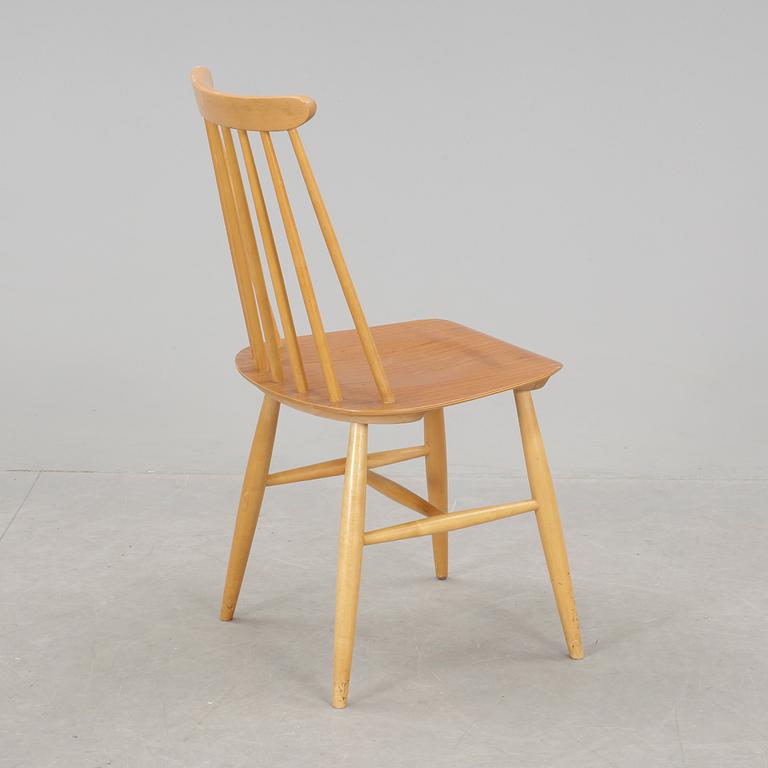STOLAR, 4 st. "Fanett". Ilmari Tapiovaara, Edsbyverken.  Modellen formgiven 1949.