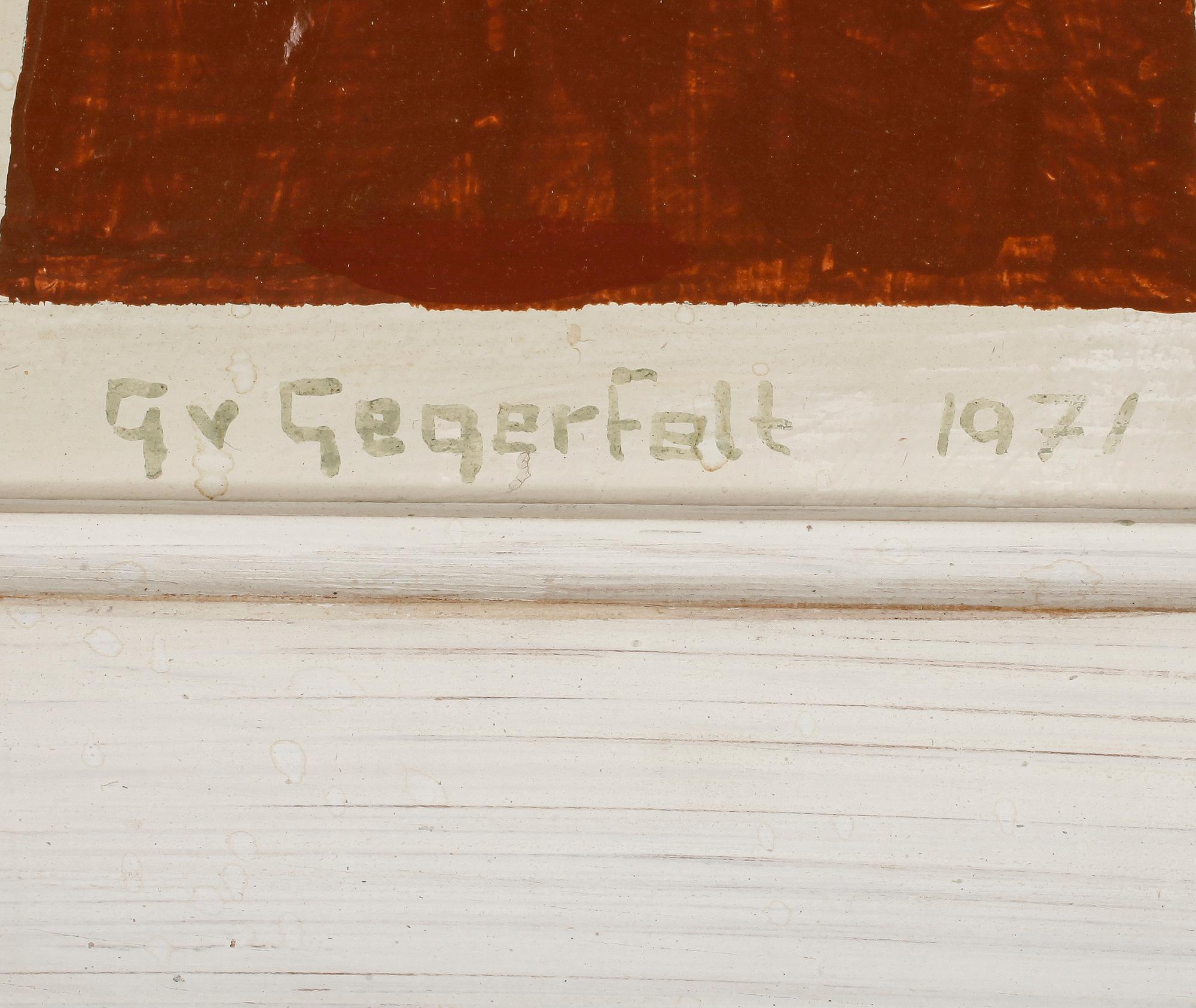 CARL GUNNAR VON GEGERFELT, oljemålning, signerad 1971.