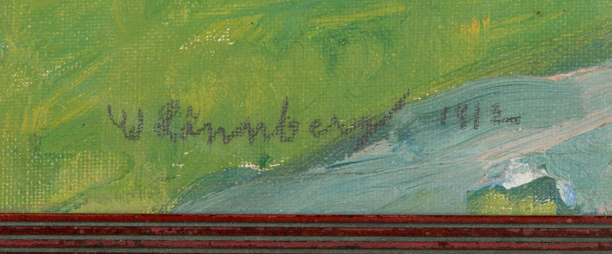 William Lönnberg, oil on board, signed and dated 1912.