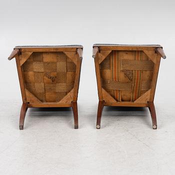 Stolar ett par, sengustavianska, 1800-talets början.