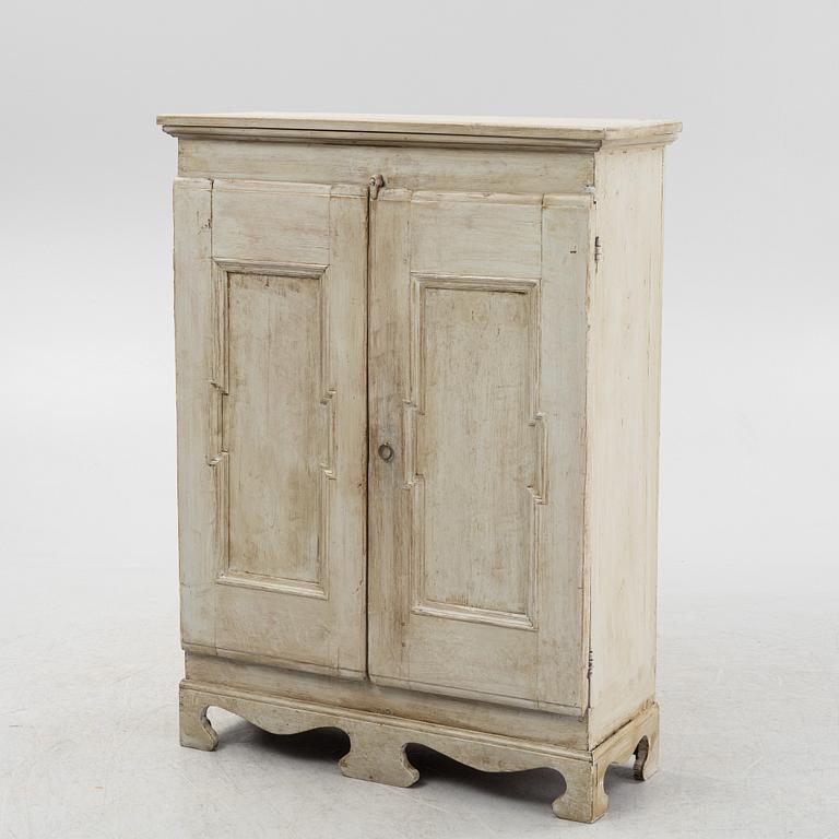 A painted pine sideboard, contemporary with older parts.