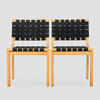 Alvar Aalto, tuolia, 6 kpl, malli 611, 1900-luvun loppu.