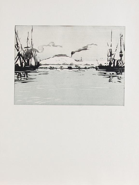 PARTI GRAFIK, ca 40 delar. Bla Otte Sköld, Reinhold von Rosen och Hjalmar Strååt.