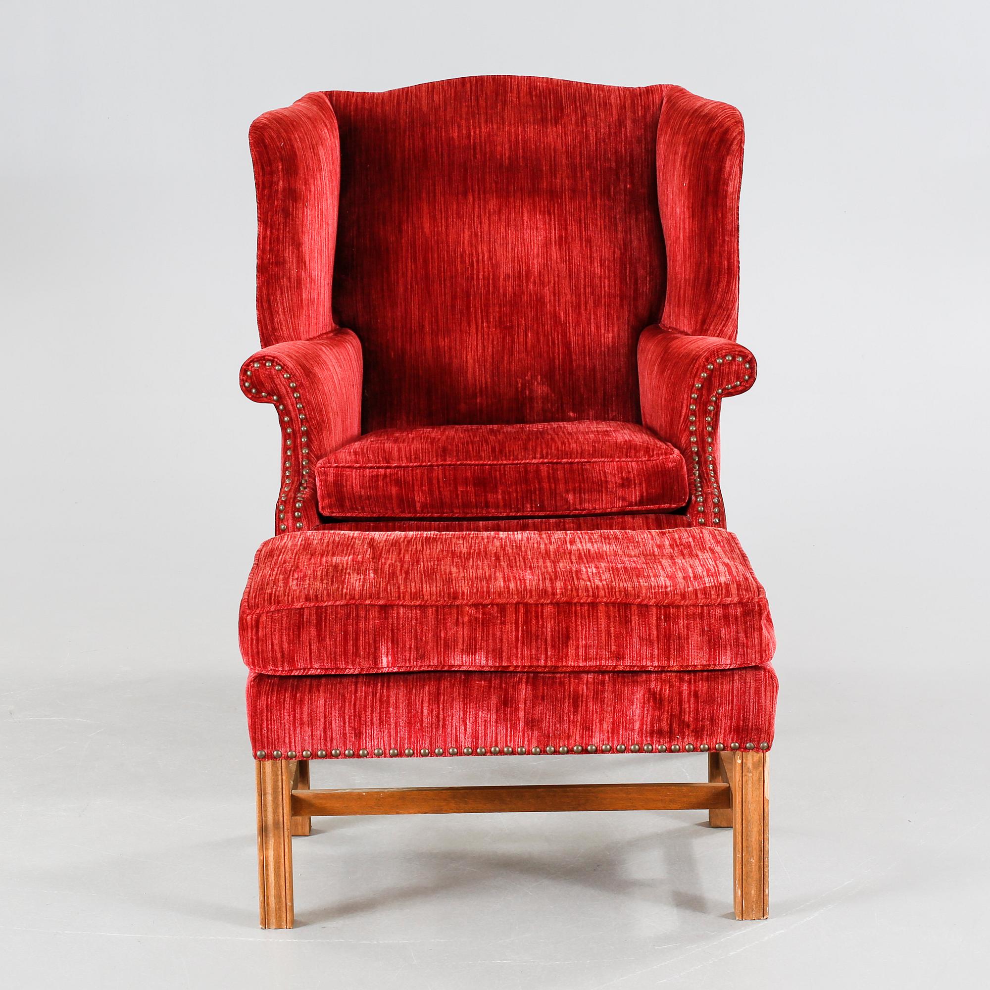 An armchair with a footrest, second half of the 20th century.