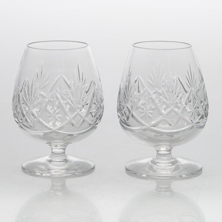 An 'Yrjö' crystal glassware set, 58 pieces, Riihimäen Lasi, Finland, latter half of the 20th century.