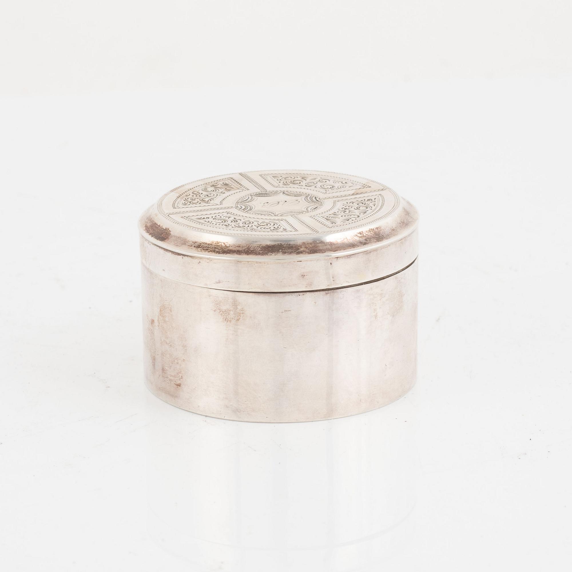 A Swedish Silver Box, mark of Jacob Richard Borg, Gävle, active 1815-58.