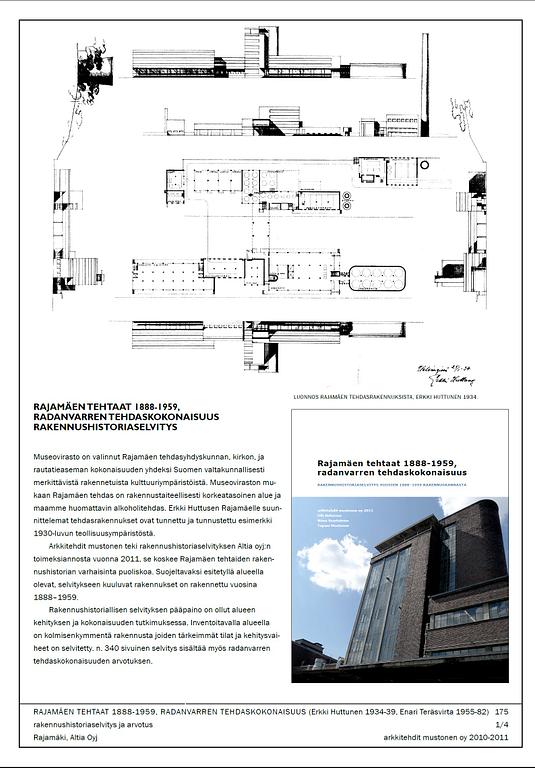 ERKKI HUTTUNEN,  arkkitehtuurimalli, Alkon Rajamäen tehtaat, 1934.
