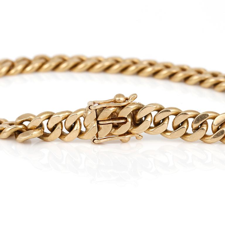 ARMLÄNK, 18K guld, Rosengren, Stockholm, 1991. Total vikt ca 18,09 g.