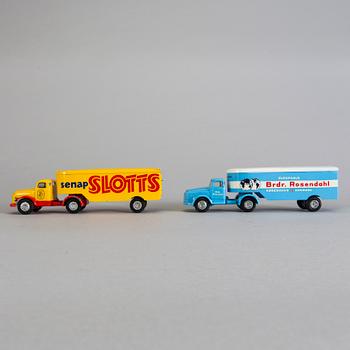 Two Tekno trucks, Denmark, 1960s.