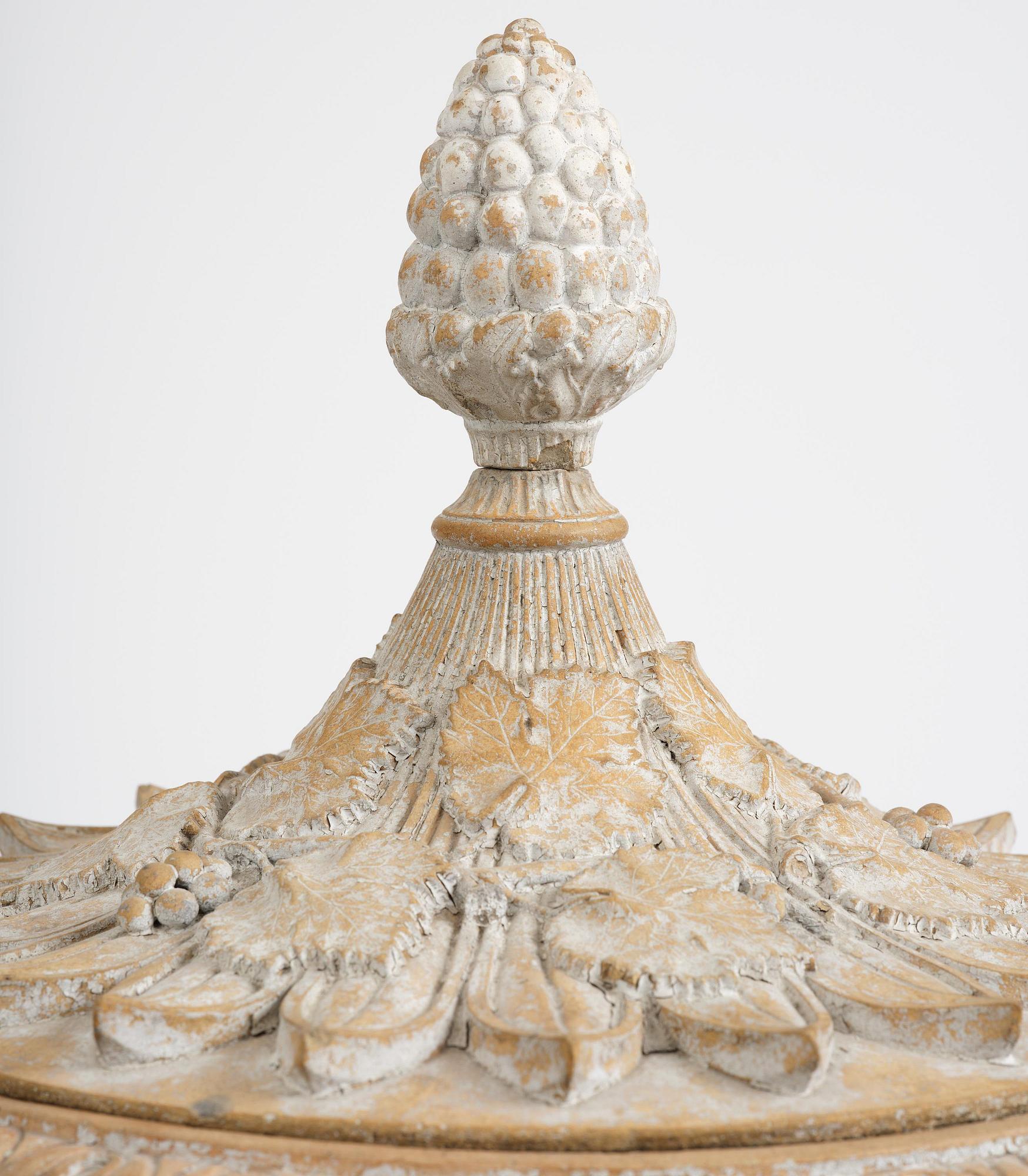 A stoneware garden urn by Ferdinand Ring, Höganäs, late 19th century.