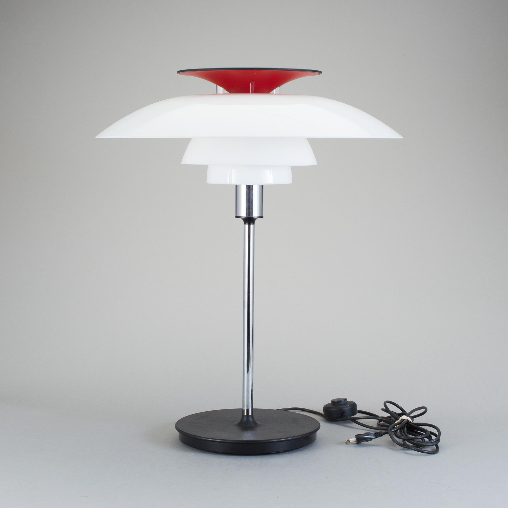 BORDSLAMPA, "PH 80", Poul Henningsen för Louis Poulsen, sent 1900-tal.