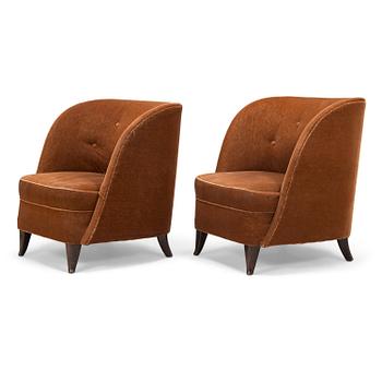 GUNNEL NYMAN, a pair of late 1930's armchairs for Oy Boman Ab.