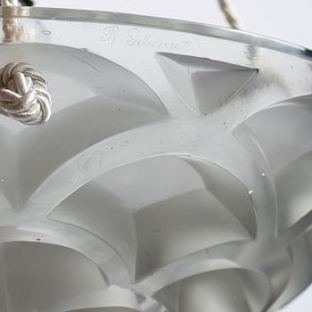 René Lalique, a moulded glass 'Rinceaux' ceiling light, France 1920-30s.