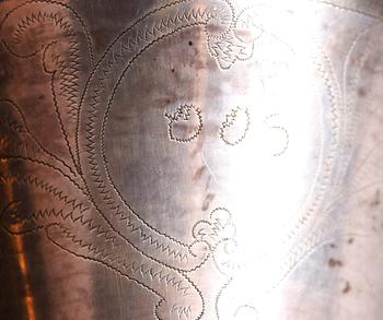 BÄGARE, silver. C.F.Seseman, Arboga 1795. Ca 330 g.