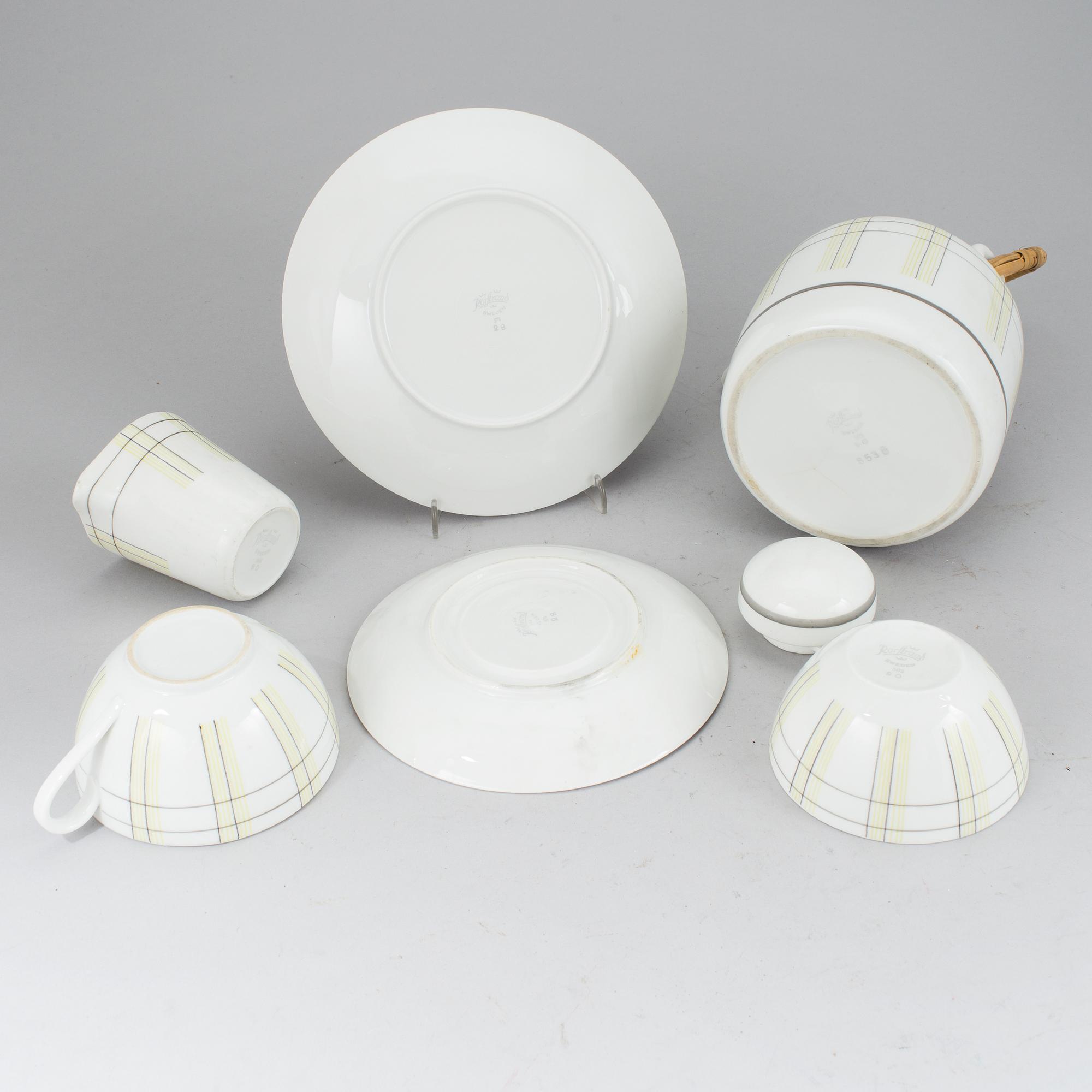 TESERVIS, 27 delar, porslin, Rörstrand 1956-57.