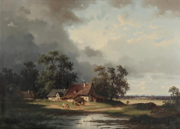 ANDREAS JUUEL, tillskriven, olja på duk.