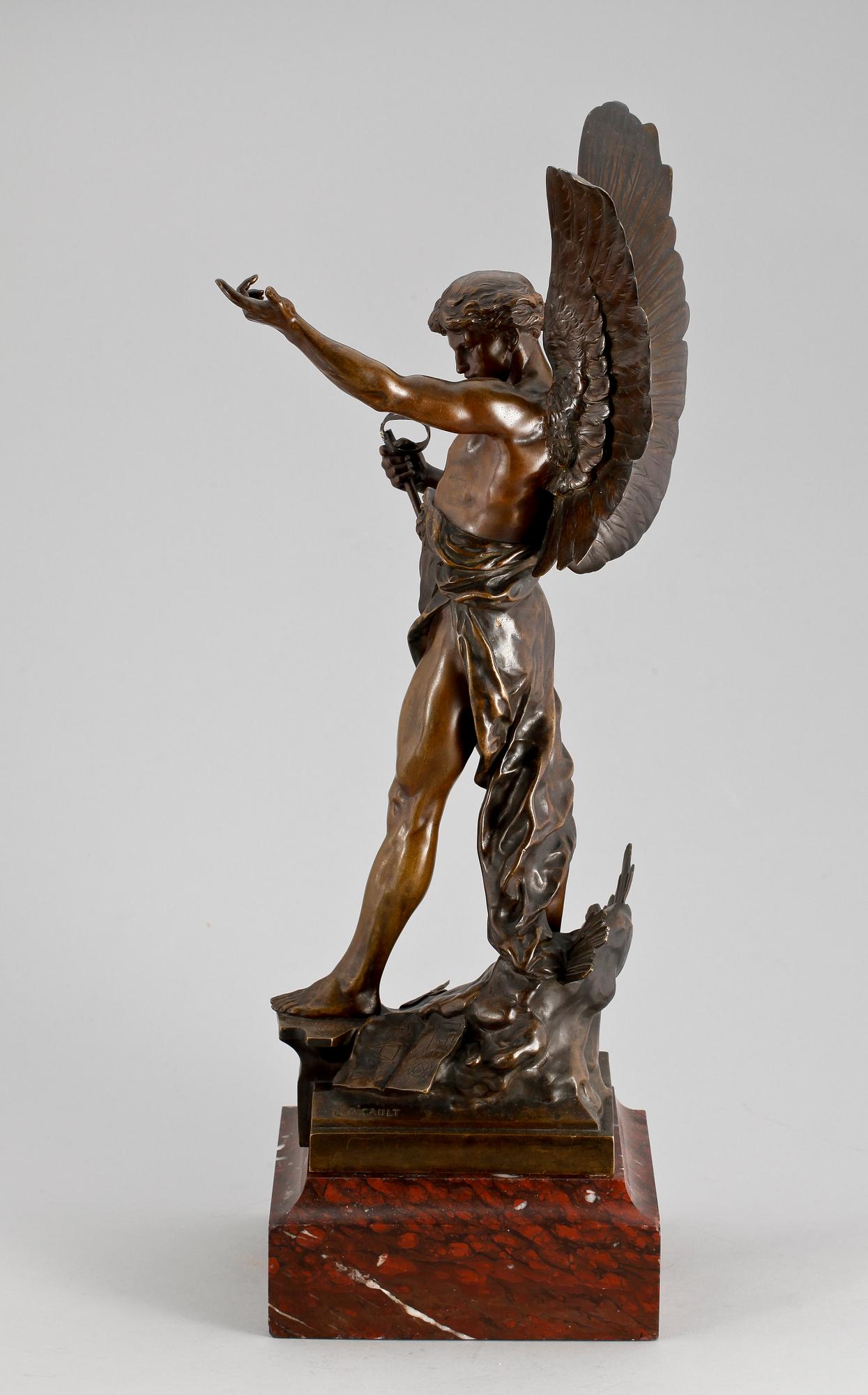 ÉMILE LOUIS PICAULT, Skulptur, brons, sign. 1800-tal.