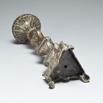 ALTARSTAKE, Judaica, mässingsplåt, 1800-talets början.