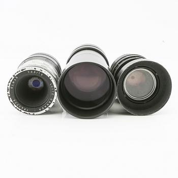 Leica camera with 4 lenses.