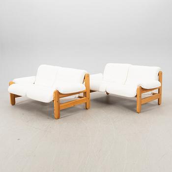 A pair of IKEA pine sofas 1970/80s.
