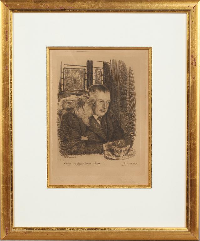 LOUIS SPARRE, etsning, signerad och numrerad 26/75.