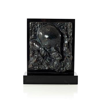 Gudmar Olovson, relief/sculpture. Signed. Numbered. Foundry mark. Bronze, total height 29 cm, length 24 cm.