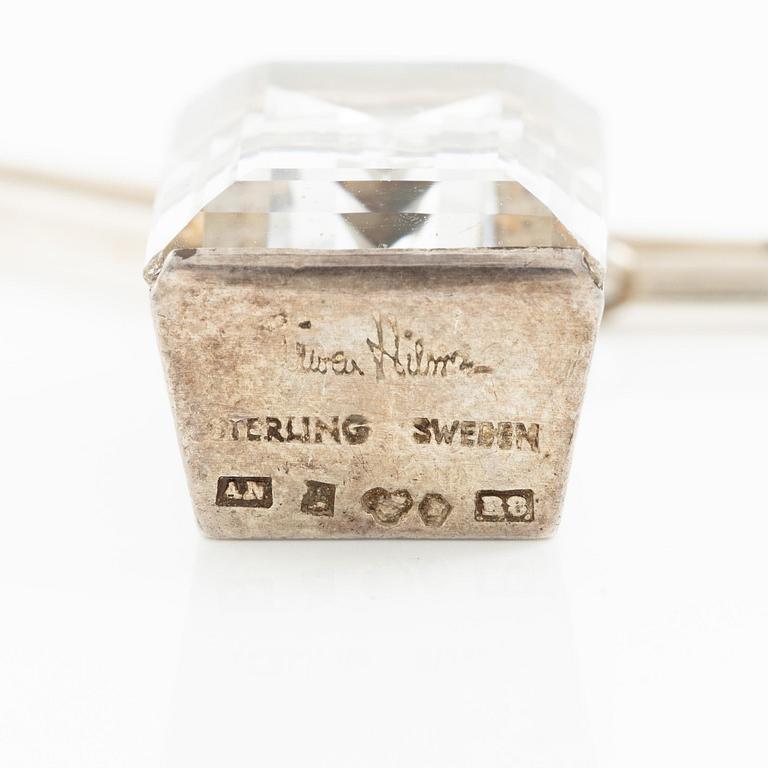 Wiwen Nilsson, a pendant, sterling silver with faceted rock crystal, Lund 1943.