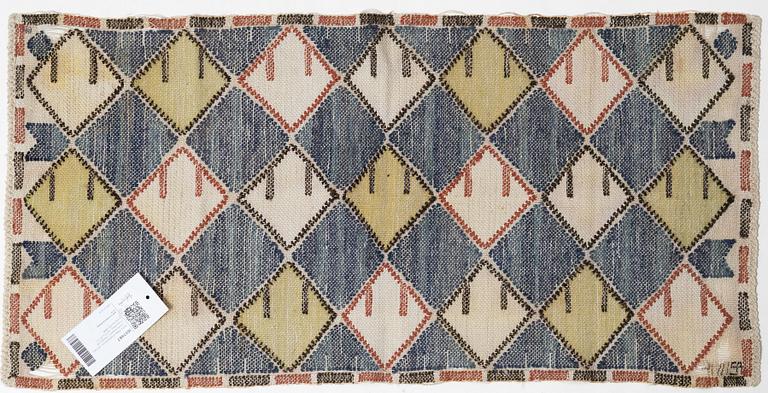 A flat weave textile 'Linneknoppen' by Märta Måås-Fjetterström, c. 77 x 37 cm, signed AB MMF.