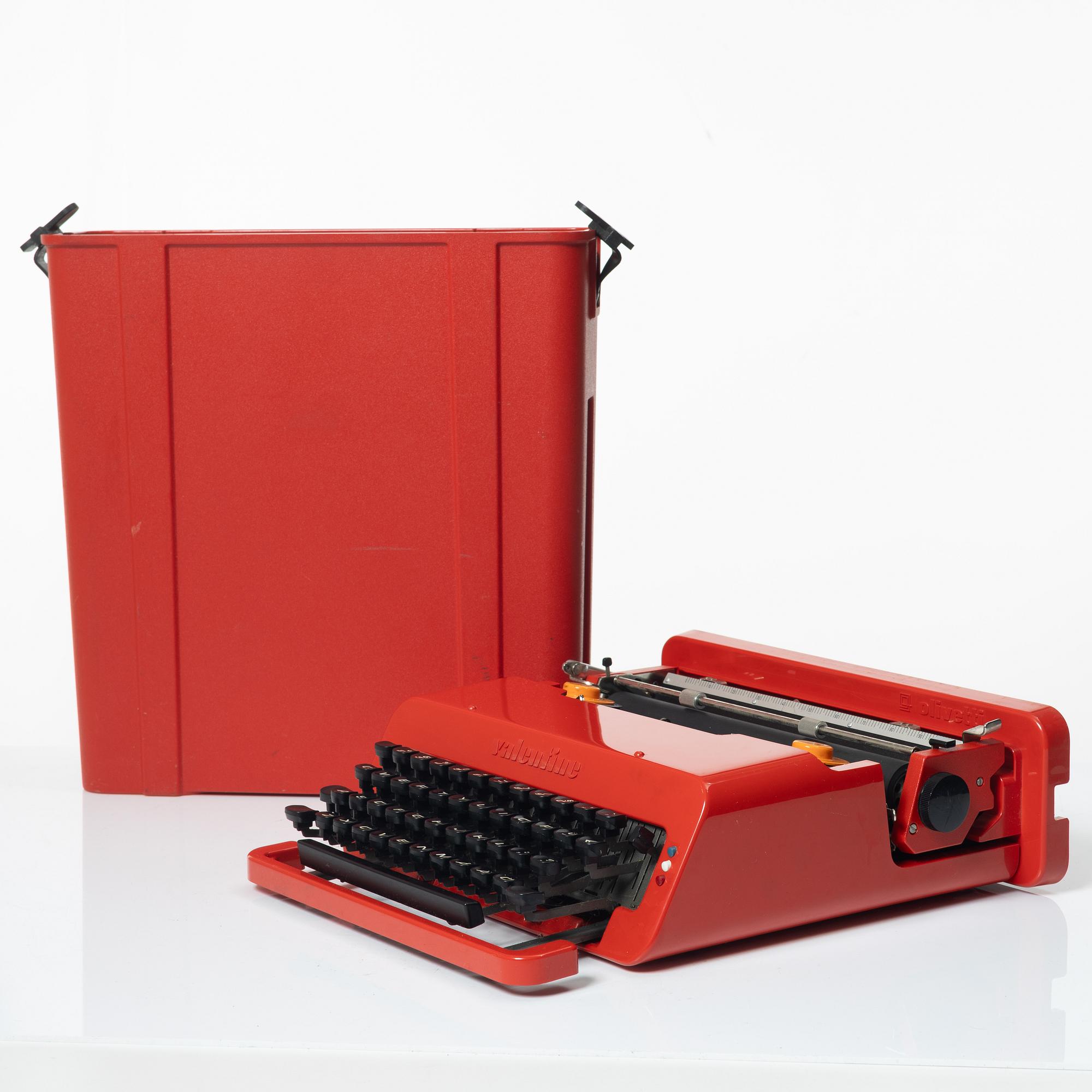 Ettore Sottsass, Skrivmaskin, "Valentine", Olivetti, Italien, 1900-talets andra hälft.