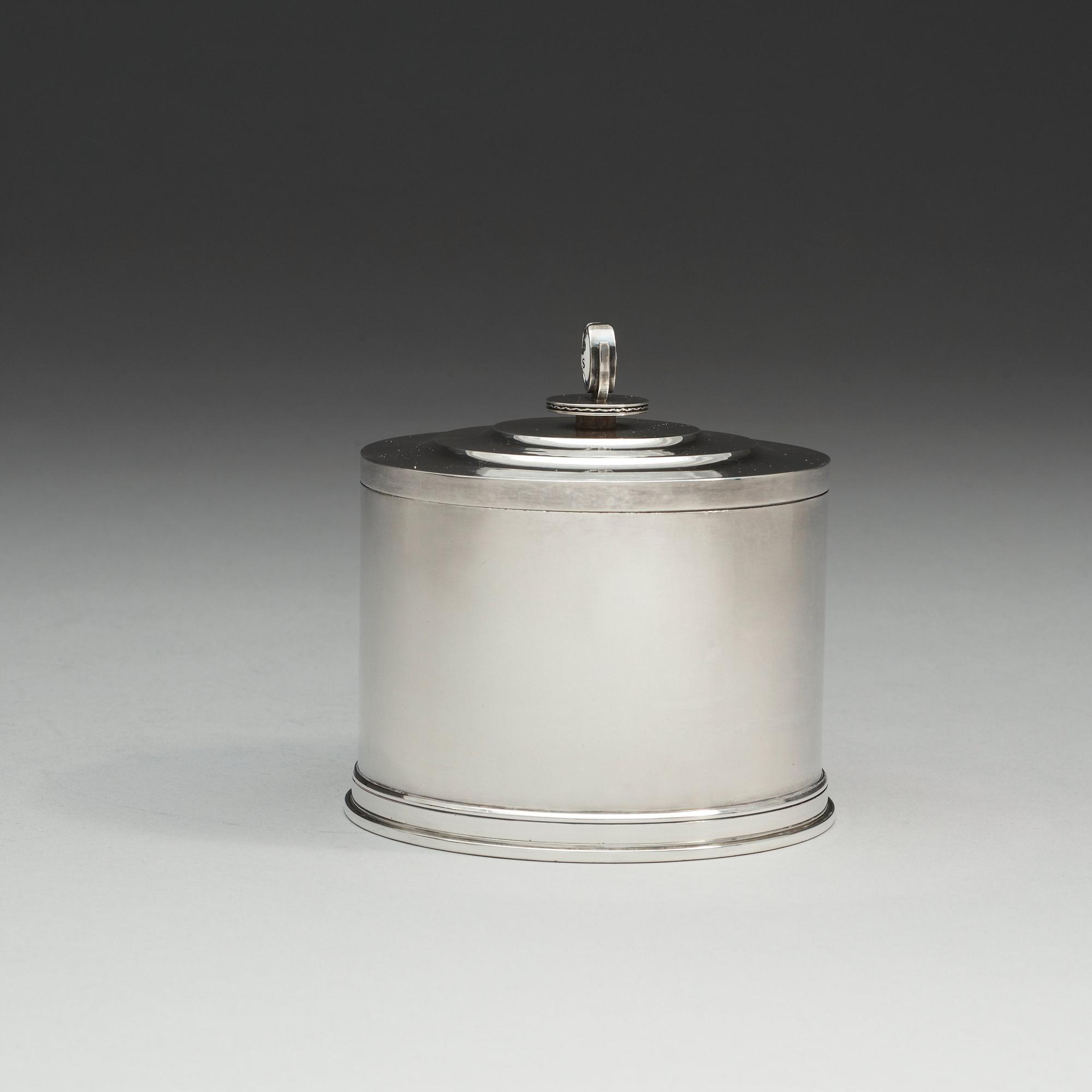 An Atelier Borgila sterling lidded jar, Stockholm 1936.