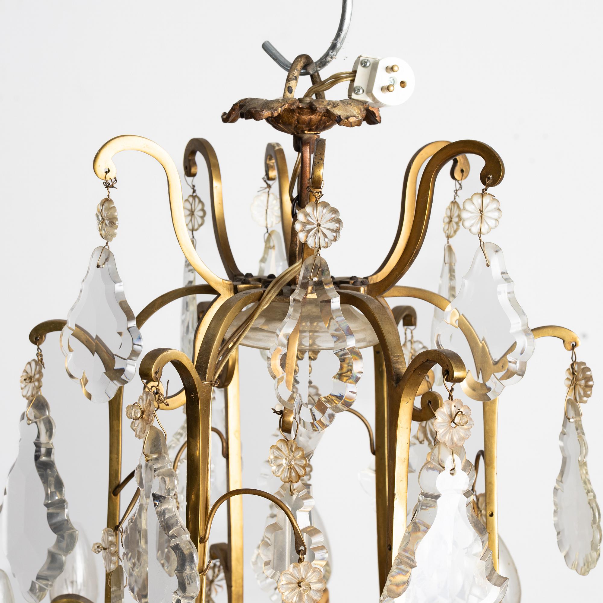 Ljuskrona, rokokostil, tidigt 1900-tal.