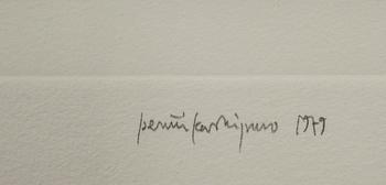 PENTTI KASKIPURO, torrnål och akvatint, signerad, daterad 1979 samt numrerad 40/50.