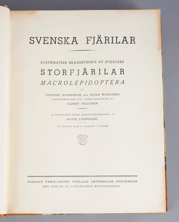 BOK: Svenska Fjärilar, Nordisk Familjeboks förlag, 1941.