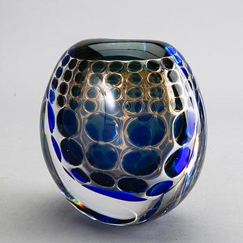 INGEBORG LUNDIN, vase, glass, Orrefors, Ariel.