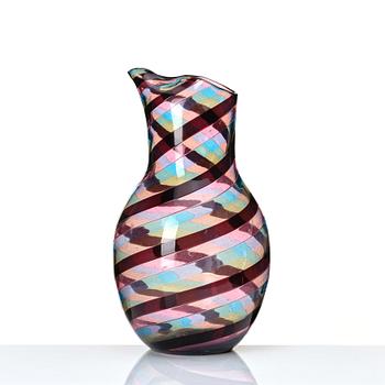 Gio Ponti, & Paolo Venini, a glass pitcher, Venini, Murano Italy 1950-60s.