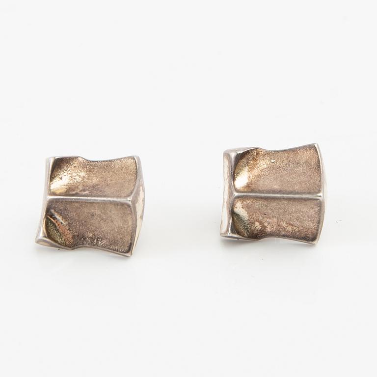 Björn Weckström, Earrings, a pair, "Muletta", sterling silver, Lapponia.
