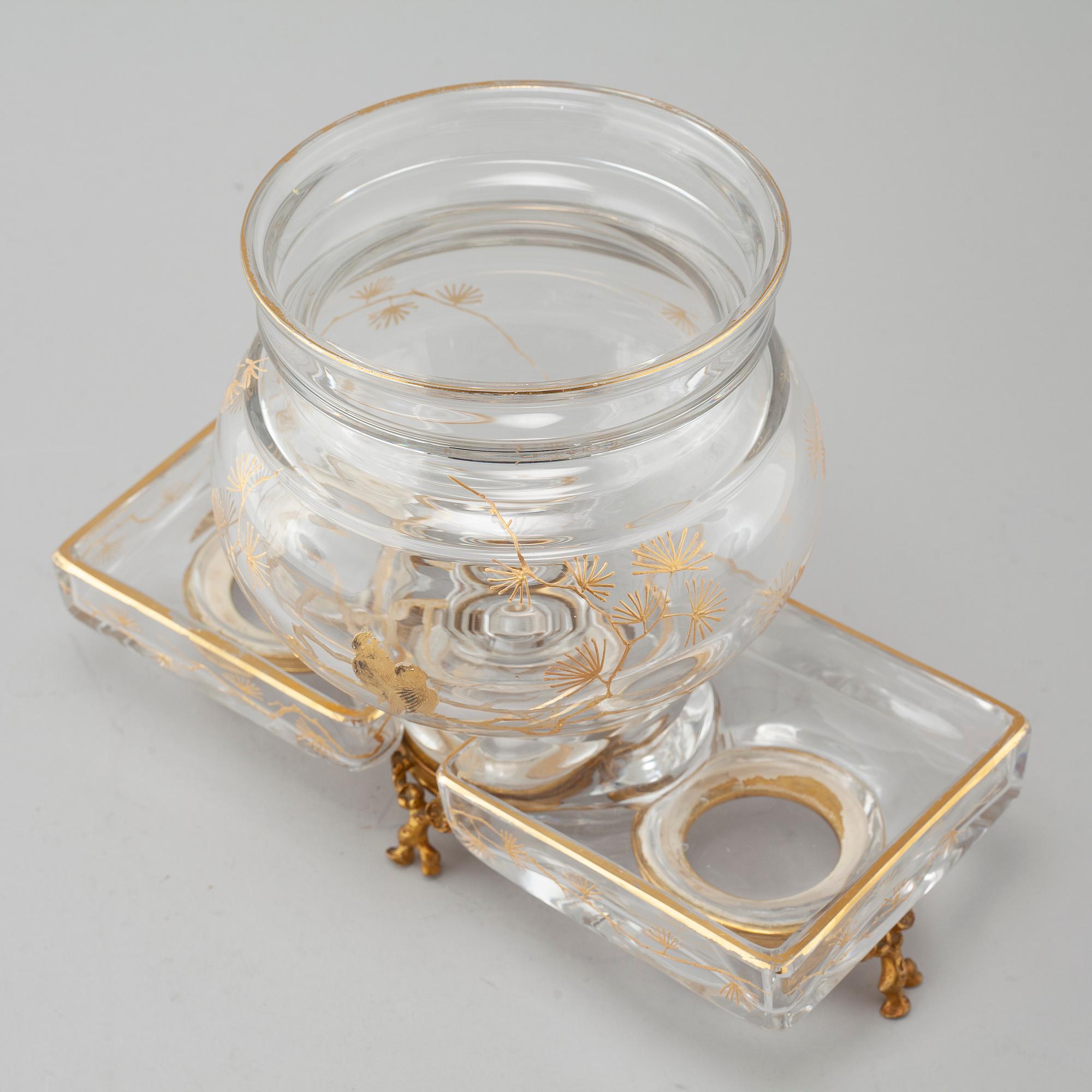 A table set in three pcs by Baccarat from the turn of the century 1900.