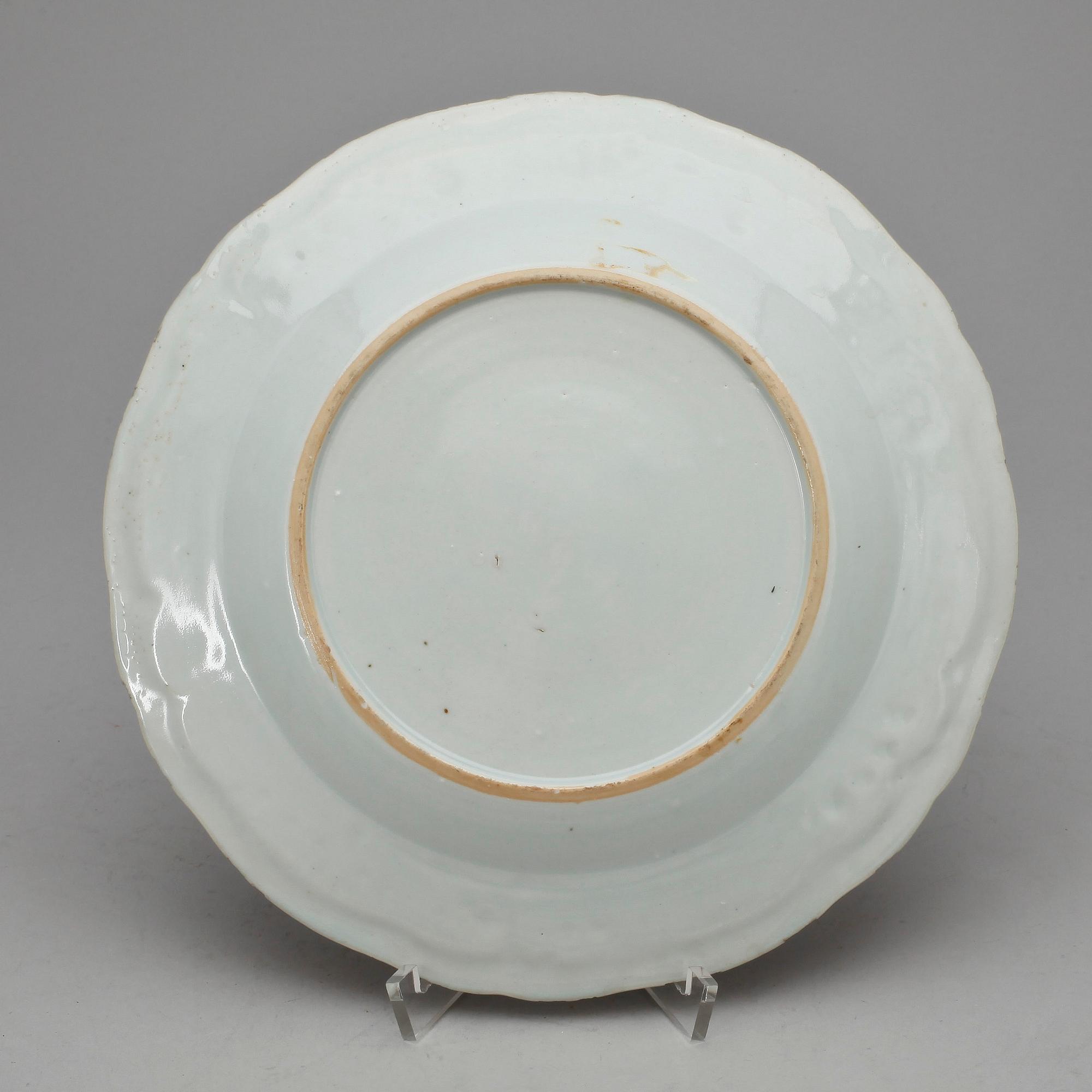 TALLRIK, kompaniporslin, Qianlong (1736-95).