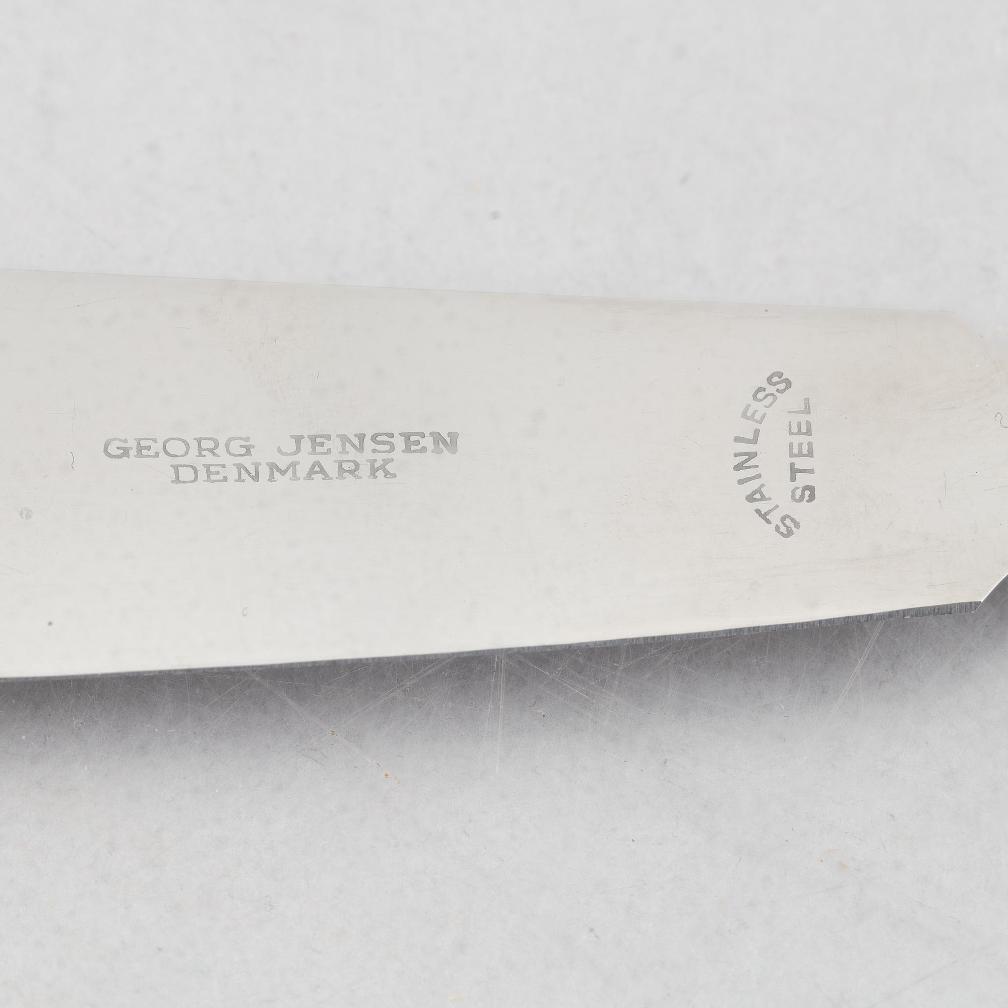 Johan Rohde, a 63-piece sterling silver flat wear set, "Konge"/"Acorn", Georg Jensen, Denmark.