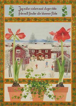 757. Stina Sunesson, "Jag målar vintern" (I paint the winter).