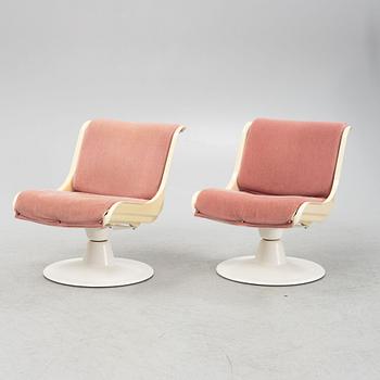 Yrjö Kukkapuro, a pair of 'C-Saturnus' lounge chairs, Haimi, end of the 1970's.